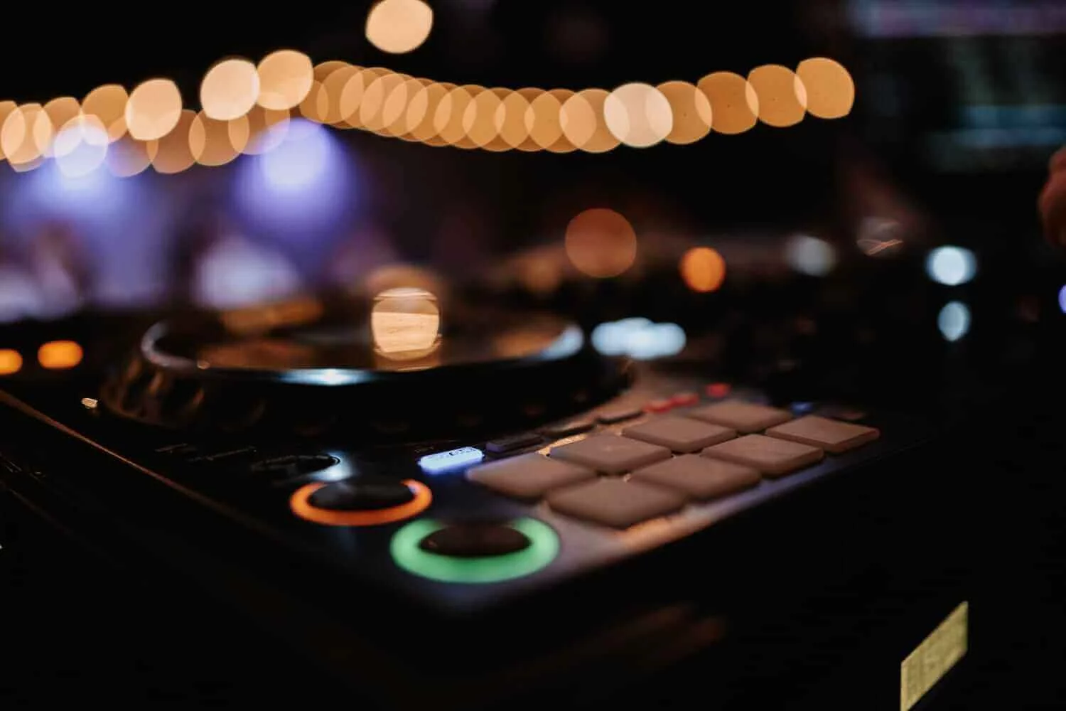 A dark view at the DJ stage